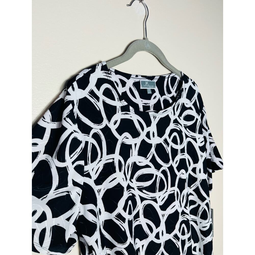 NWT JM Collection brushed links printed blouse size 0x - Picture 2 of 7